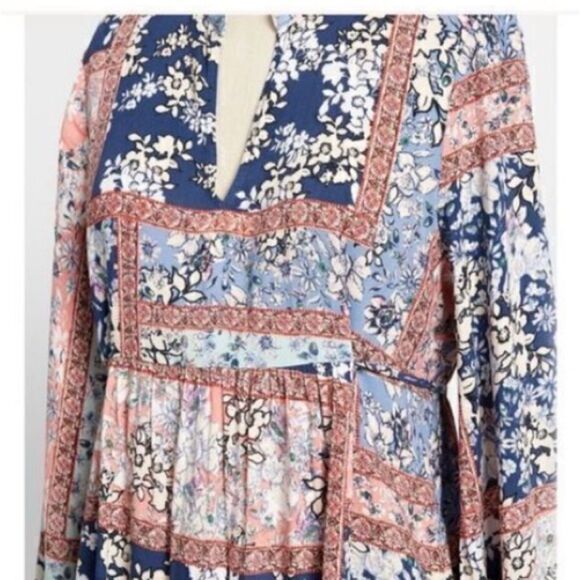 Jessy B Women’s Size Medium Bohemian Dream Maxi Dress Multicolor Patchwork - Picture 5 of 15